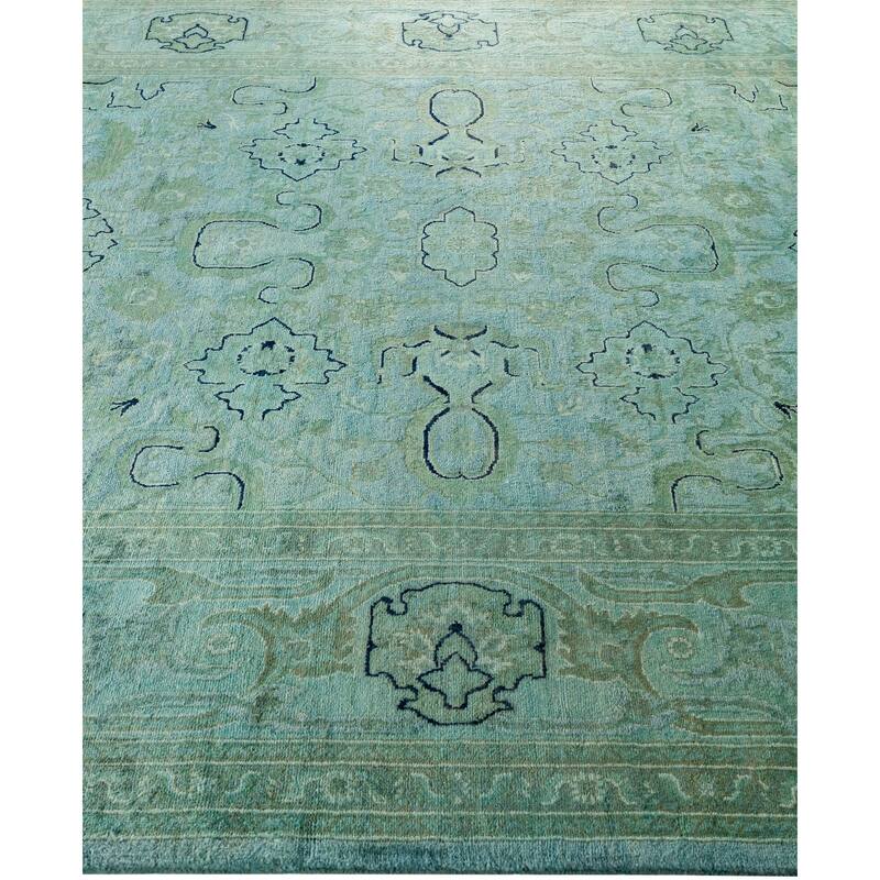 Overdyed One-of-a-Kind Hand-Knotted Area Rug - Green - 6' 1" x 8' 9"