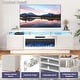 preview thumbnail 17 of 54, BOSSIN 70" Modern Electric Fireplace TV Stand, with Electronic Flame and LED Lights, High Gloss Finish Entertainment Center