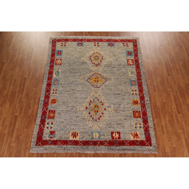 Gray Geometric Moroccan Berber Area Rug Handmade Tribal Wool Carpet 8