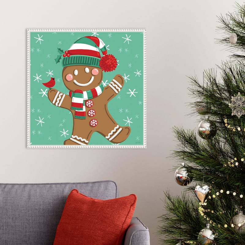 Festive Christmas II by Anne Tavoletti Framed Canvas Wall Art Print