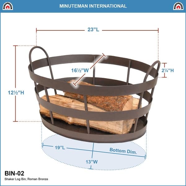 Minuteman International Shaker Log Bin Minuteman International Shaker Log Bin