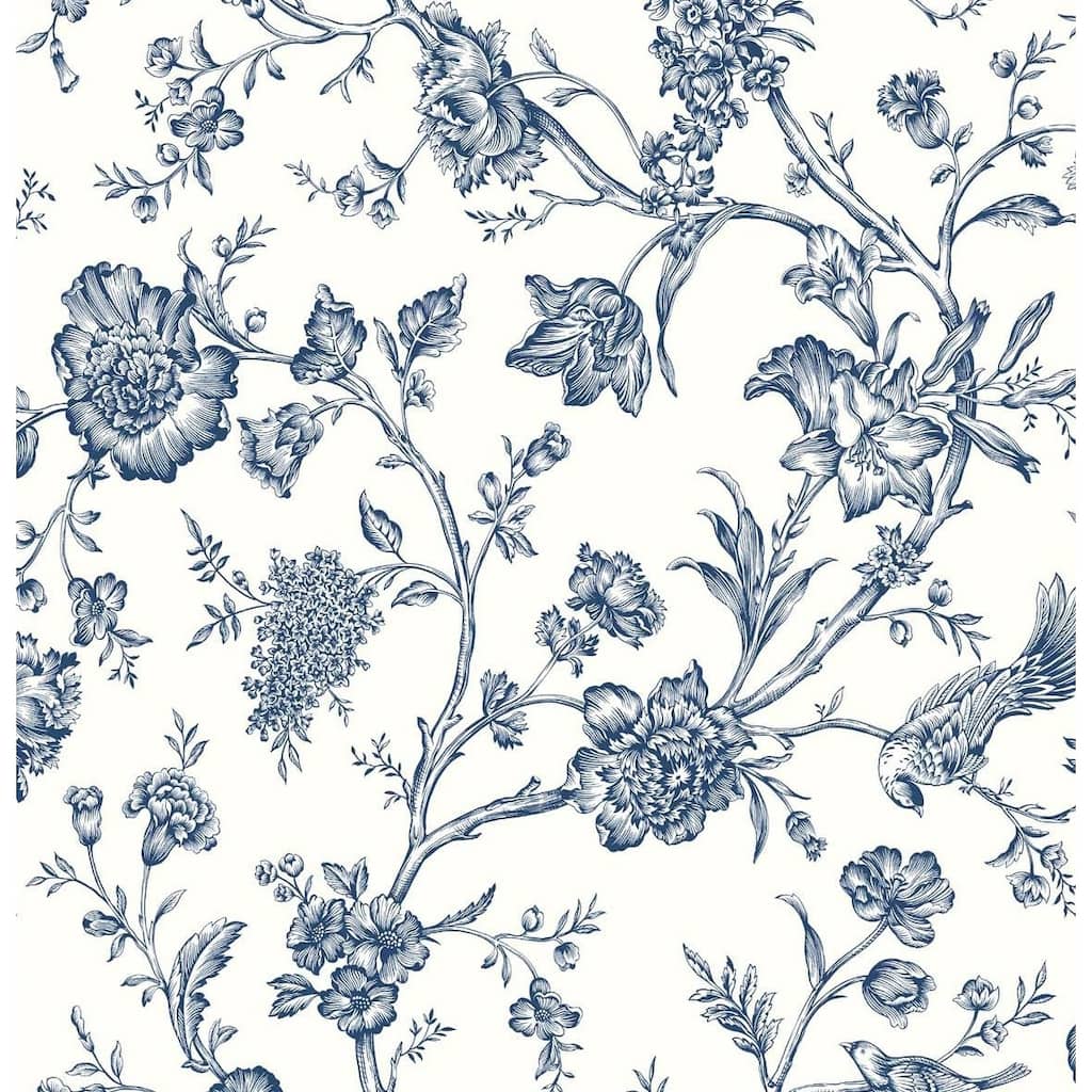 NextWall Jasmine Chinoiserie Peel and Stick Wallpaper