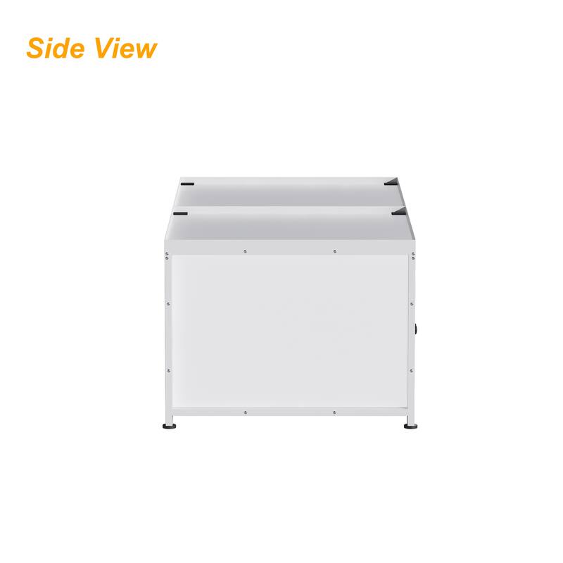 Versatile White Washer Cabinet & Bathroom Cabinet：Spacious Countertop and Storage