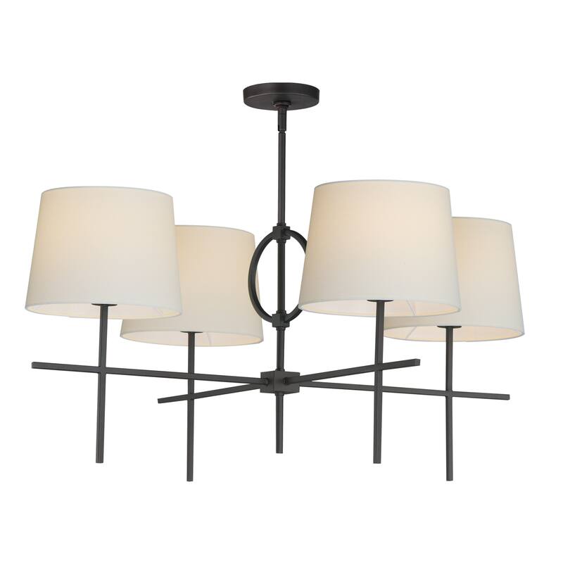 Maxim 27724OF Paoli 4 Light 36" Wide Chandelier - Charcoal Bronze