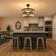 preview thumbnail 30 of 79, 20"/28" Modern 3/5/7-Blade Caged Crystal Ceiling Fan with Light Kit and Remote