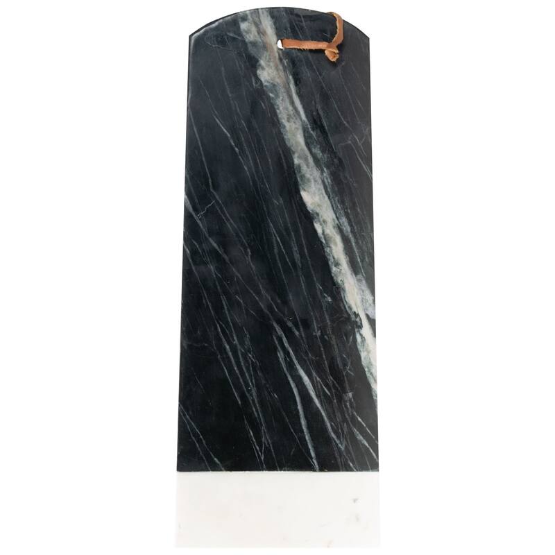 Foreside Home & Garden Large Rectangle Black Marble Serving Cutting Board - 21 x 8 x 0.5