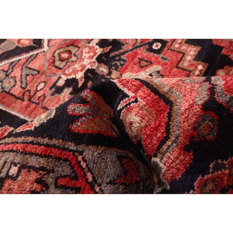 ECARPETGALLERY Hand-knotted Anatolian Vintage Black, Light Red Wool Rug - 3'5 x 10'6