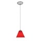preview thumbnail 1 of 0, Access Lighting Martini Steel Integrated LED Cord Pendant, Red Shade
