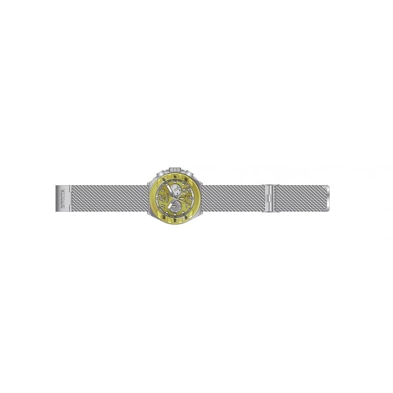 Invicta Men's 47204 Invicta Racing Quartz Chronograph Silver, Light Grey, Gold Dial Watch