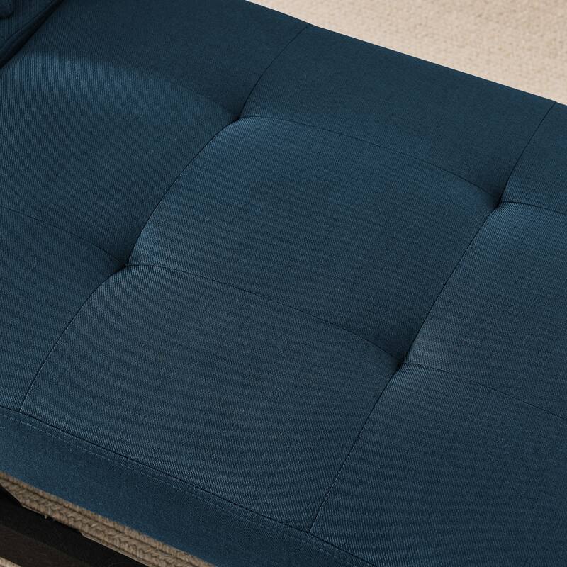 Roomfitters Convertible Sleeper Sofa Chair with Adjustable Backrest, Pullout Bed and Wheels, Linen Fabric