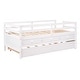 preview thumbnail 16 of 33, Low Loft Bed Twin Size with Trundle, ladder and Storage Drawers, White