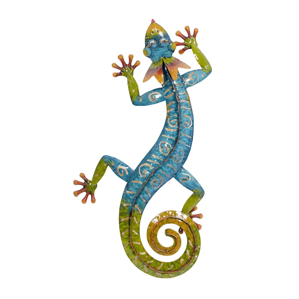 Metal Animal Indoor Outdoor Home Wall Decor - Multi Colored - Roche River Decor