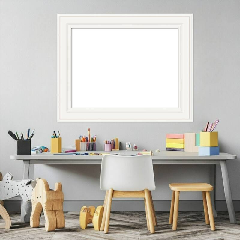 Amanti Art Ridge Black Framed Dry Erase Magnetic Board