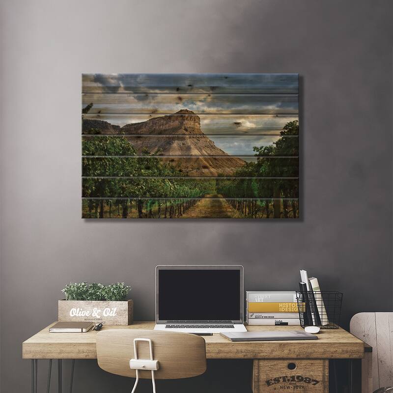 Colorado Wine Country Print On Wood by Christopher Thomas - Multi-Color