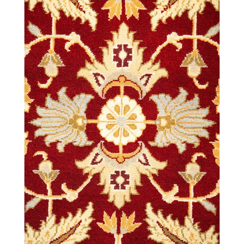 Overton Handknotted Wool Traditional Oriental Red Area Rug - 3' x 5'