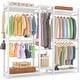 preview thumbnail 24 of 65, Bamboo Closet System Clothes Rack, Large Freestanding Garment Rack Clothing Rack for Hanging Clothes