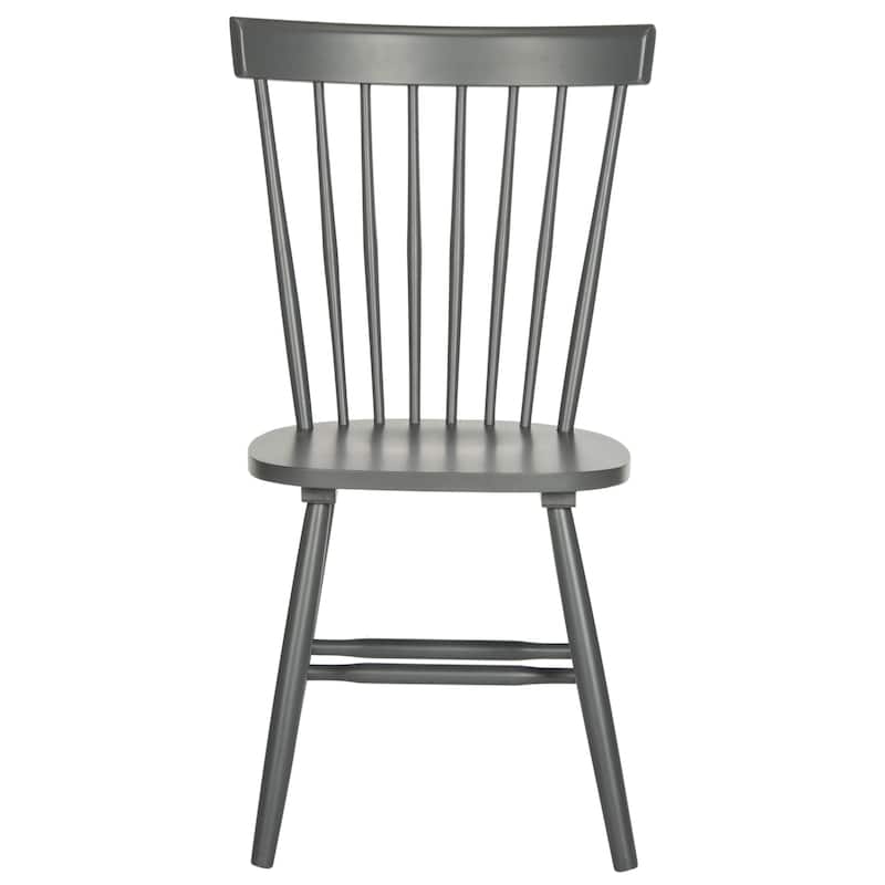 SAFAVIEH Suhair Spindle Farmhouse Dining Chair (Set of 2) - 20.5" x 21" x 36" - 21"W x 21"D x 36"H - Charcoal Grey