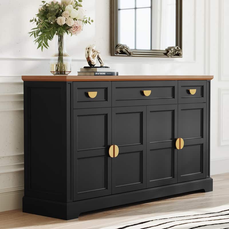 59'' W Sideboard with 3 Drawers, 4-Door Storage Cabinet