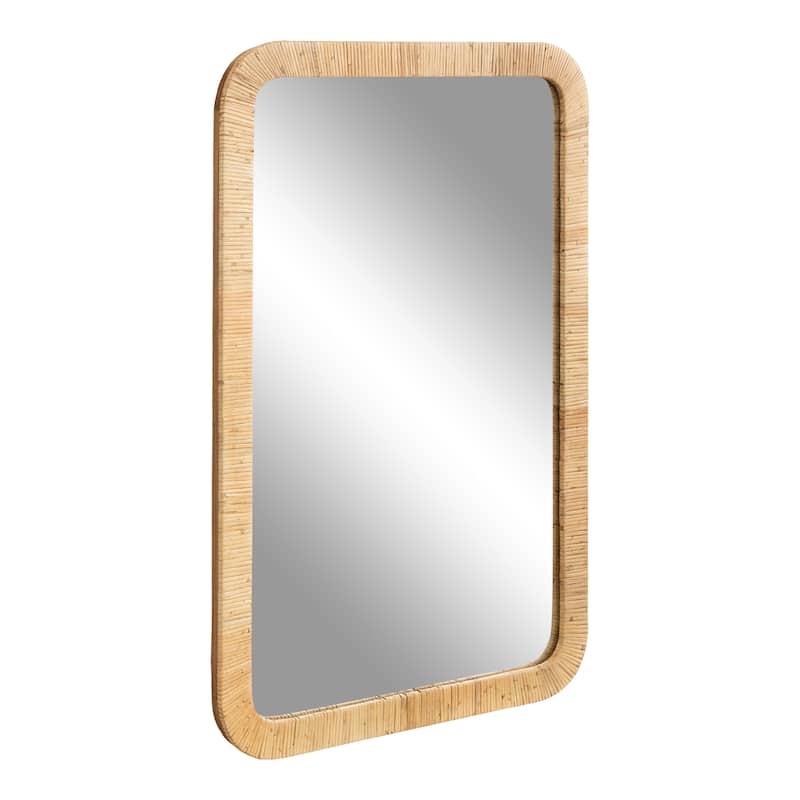 Kate and Laurel Rahfy Rectangle Framed Wall Mirror - 24x36 - Natural