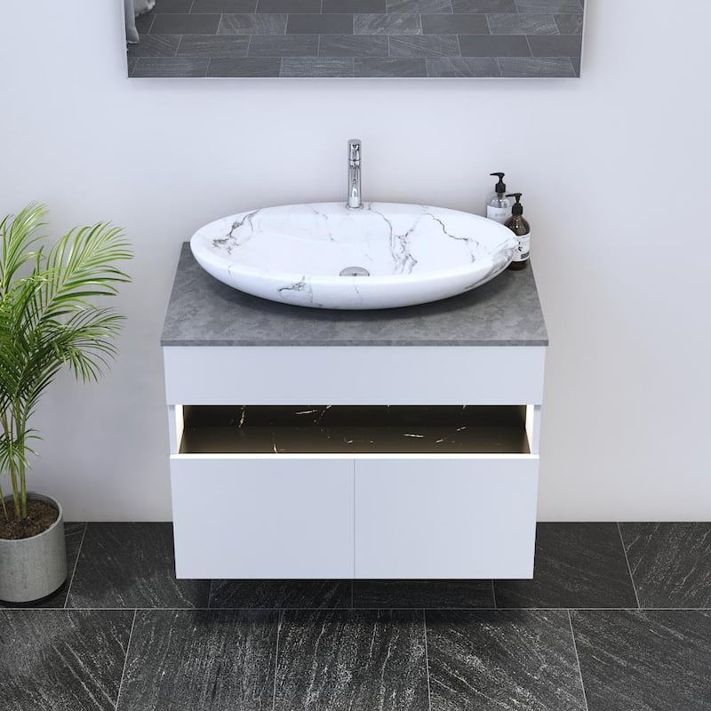Laguna 2D 80 Floating Bathroom Vanity (32" Width)
