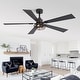 preview thumbnail 8 of 77, 42"/52" Modern Farmhouse Ceiling Fan, Remote Control, Quiet Reversible DC Motor, Timer, Black and Walnut Finish