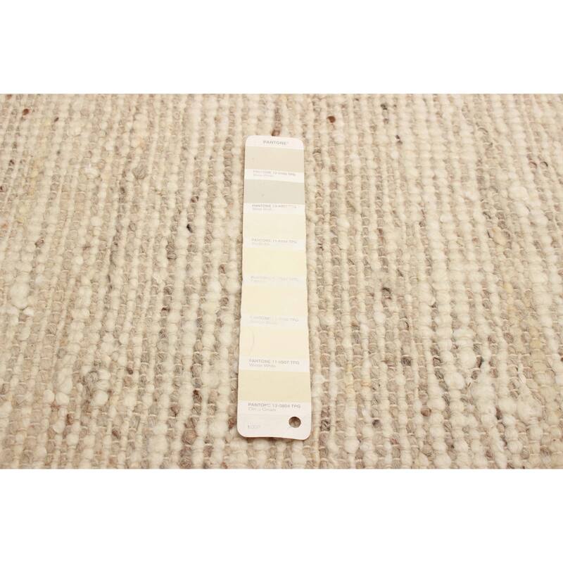 ECARPETGALLERY Braid weave Sienna Cream Wool Rug - 5'0 x 8'5