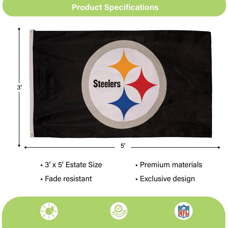 Las Vegas Raiders Single Sided Flag w/ 2 Grommets, 3'x5'