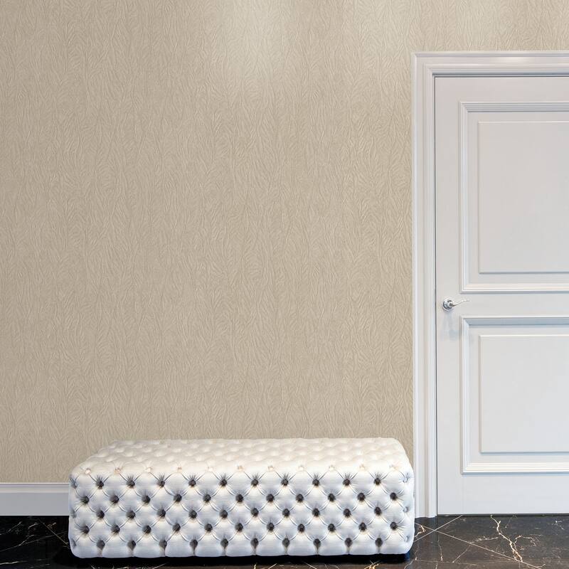 Galerie Wallcoverings Ambiance Leaf Emboss Vinyl on Non-woven Matte Wallpaper Roll