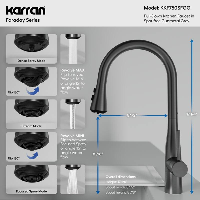 Karran Faraday Pull-Down Sprayer Kitchen Faucet