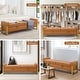 preview thumbnail 30 of 79, 66" Storage Bench King Size End of Bed with Double Lids and Gold Legs