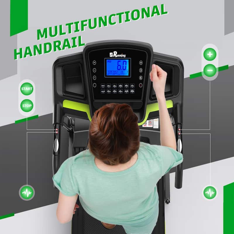 Foldable Treadmill with Incline, Folding Treadmill for Home Electric Treadmill Workout Running Machine, Handrail Controls Speed