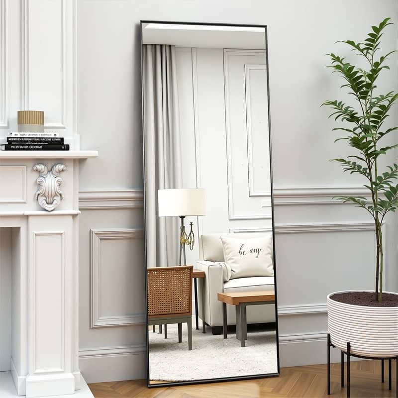 Full Length Free Standing Body Mirror Metal Framed Wall Mirror Large Floor Mirror