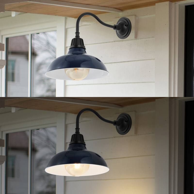 Stanley 12.25" Indoor/Outdoor LED Gooseneck Arm Sconce, By JONATHAN Y