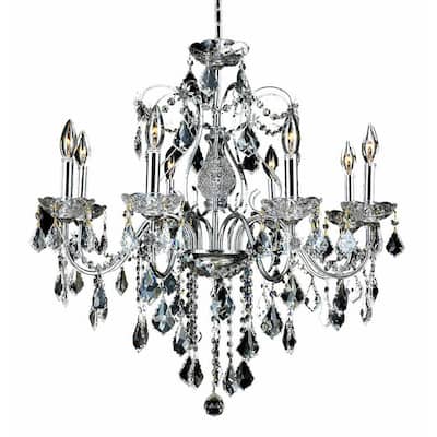 Fleur Illumination 8 light Chrome Chandelier