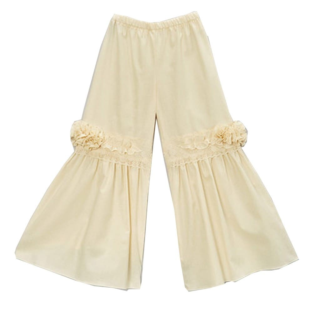 WHITE FAWN Multi Floral Girls Flare Pants