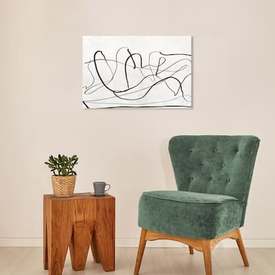 Wynwood Studio Canvas Abstract Right Now Black and Modern & Contemporary Wall Art Canvas Print
