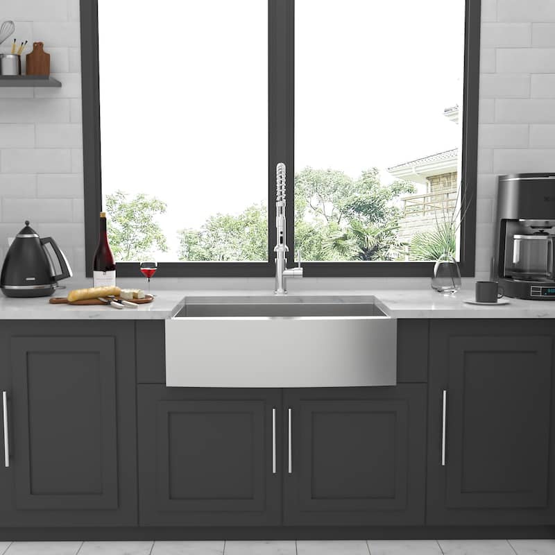 36 Inch Kitchen Sink Stainless Steel 18 gauge Apron Front Kitchen Sink - 36 x 20