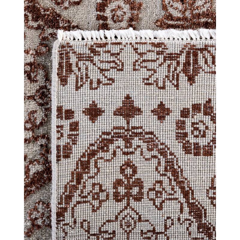 Ikat One-of-a-Kind Hand-Knotted Area Rug, Gray - 8' 0" x 10' 0"