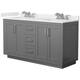 Option Dark Gray / White Quartz Top / Brushed Nickel
