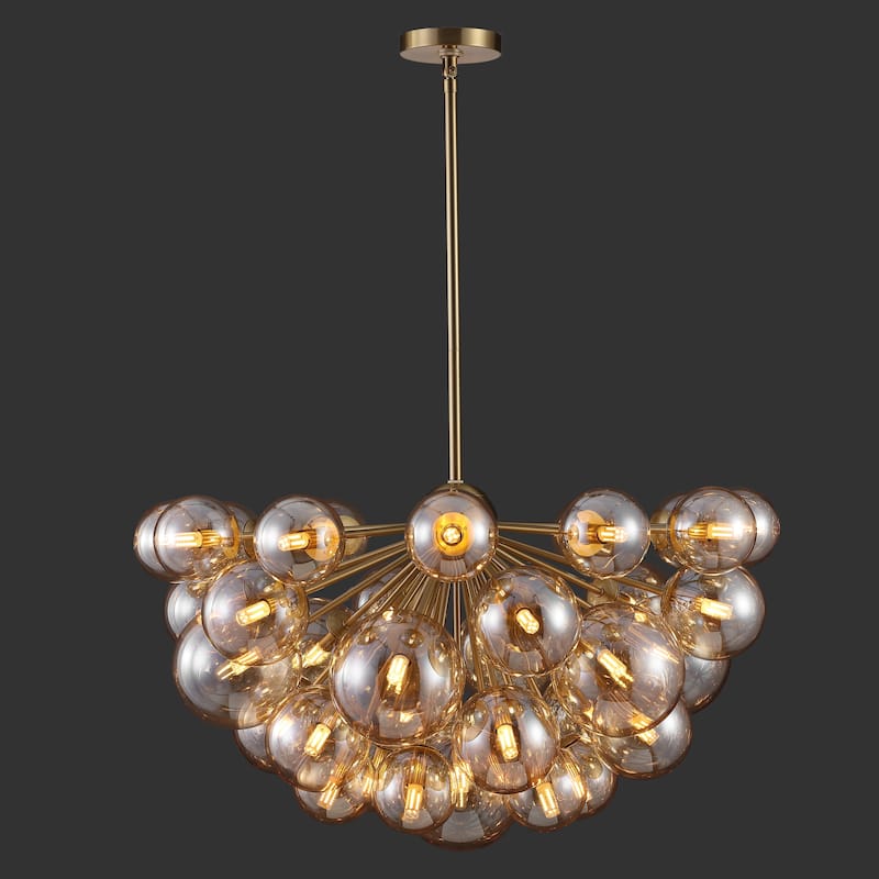 SAFAVIEH Couture Raphaela Glass Globe Chandelier - 30"W x 30"D x 45"H