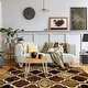 preview thumbnail 41 of 160, Superior Viking Contemporary Geometric Trellis Indoor Runner or Area Rug 8' x 10' - Coffee