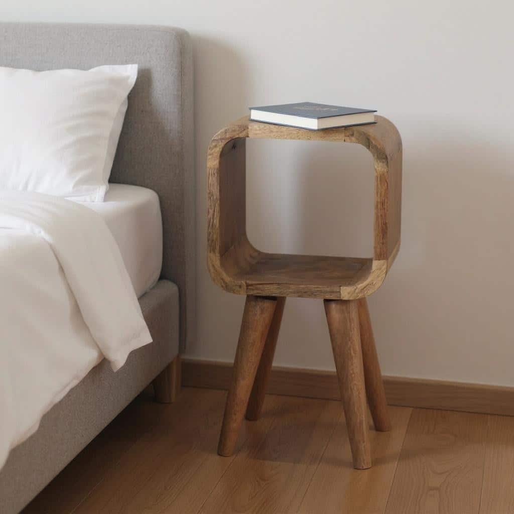 HomeRoots 16" Oak Solid Wood Nightstand