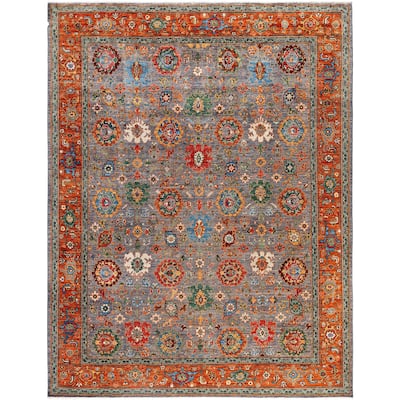 Serapi One-of-a-Kind Hand-Knotted Area Rug - Gray - 8' 1" x 10' 3"