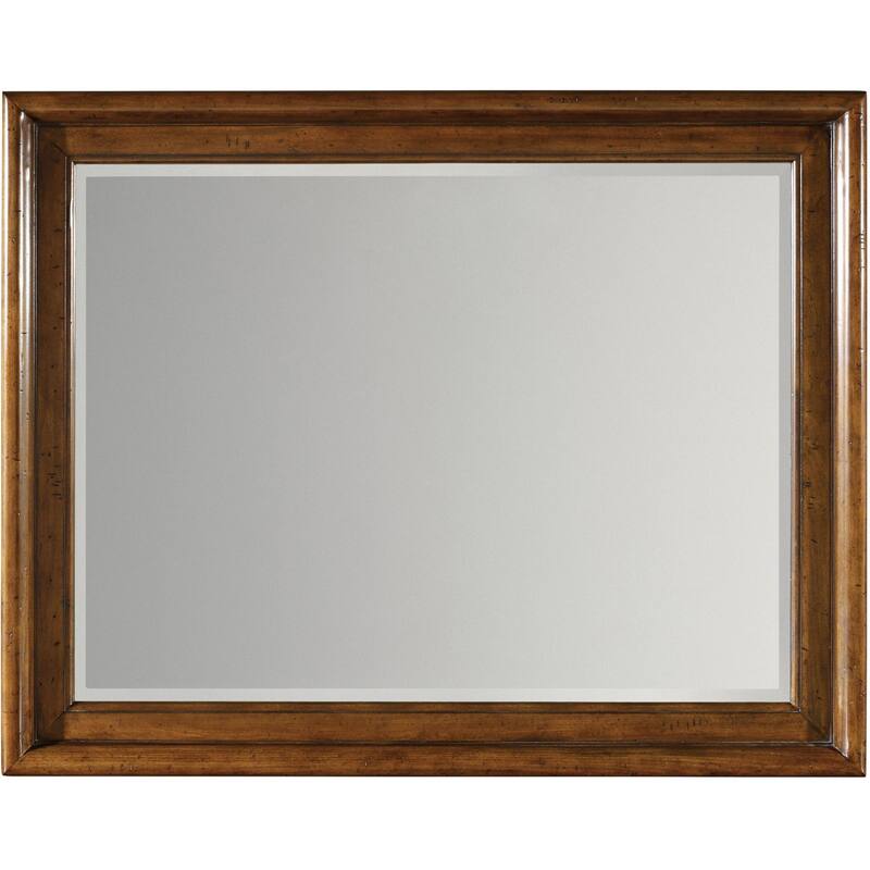 Hooker Furniture 48-1/4 Inch x 38-1/4 Inch Rectangular Framed Mirror - Warm Chestnut