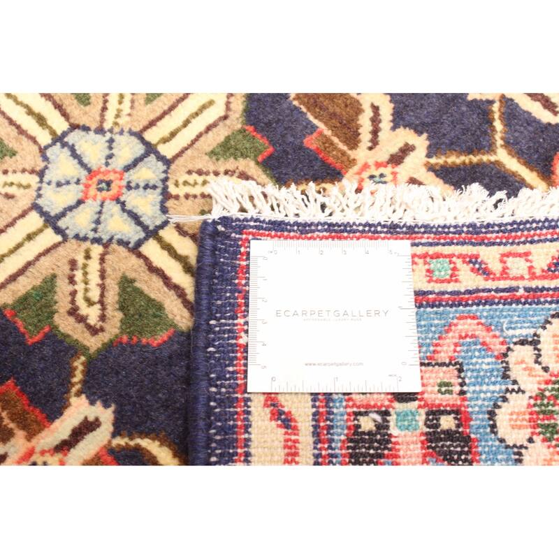 ECARPETGALLERY Hand-knotted Konya Anatolian Dark Navy Wool Rug - 2'9 x 6'9