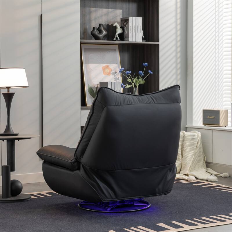 Power Swivel Rocking Chair with USB Port Charge &Lamp for Nursery