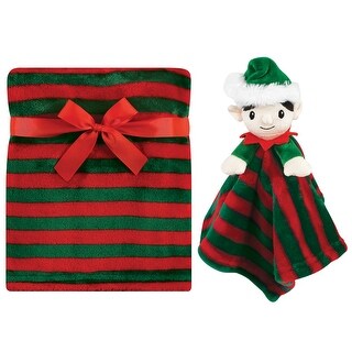 Hudson Baby Unisex Baby Plush Blanket with Security Blanket, Elf, One Size - Elf - One Size