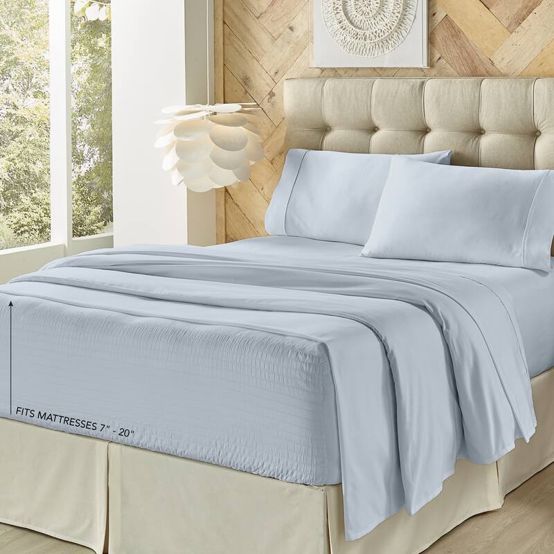 Royal Court Royal Fit Plush Microfiber 4 Piece Bed Sheet Set