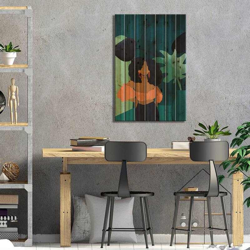 Reyna Print On Wood by Reyna Noriega - Multi-Color