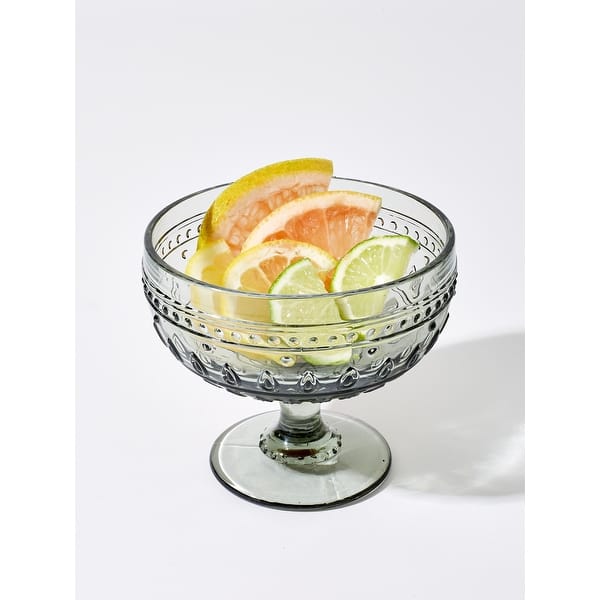 slide 2 of 9, Euro Ceramica Fez 4 Piece 13 oz Martini / Dessert Footed Bowl Set 4.75 in. x 4.75 in. x 4.15 in. - Grey - 4 Piece